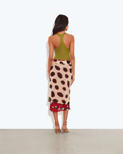 Artisan Luxe Wrap Midi Skirt