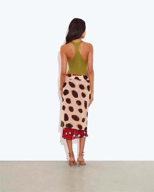 Artisan Luxe Wrap Midi Skirt