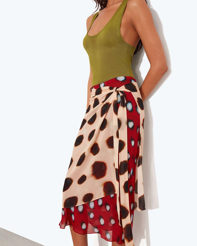 Artisan Luxe Wrap Midi Skirt